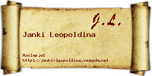 Janki Leopoldina névjegykártya